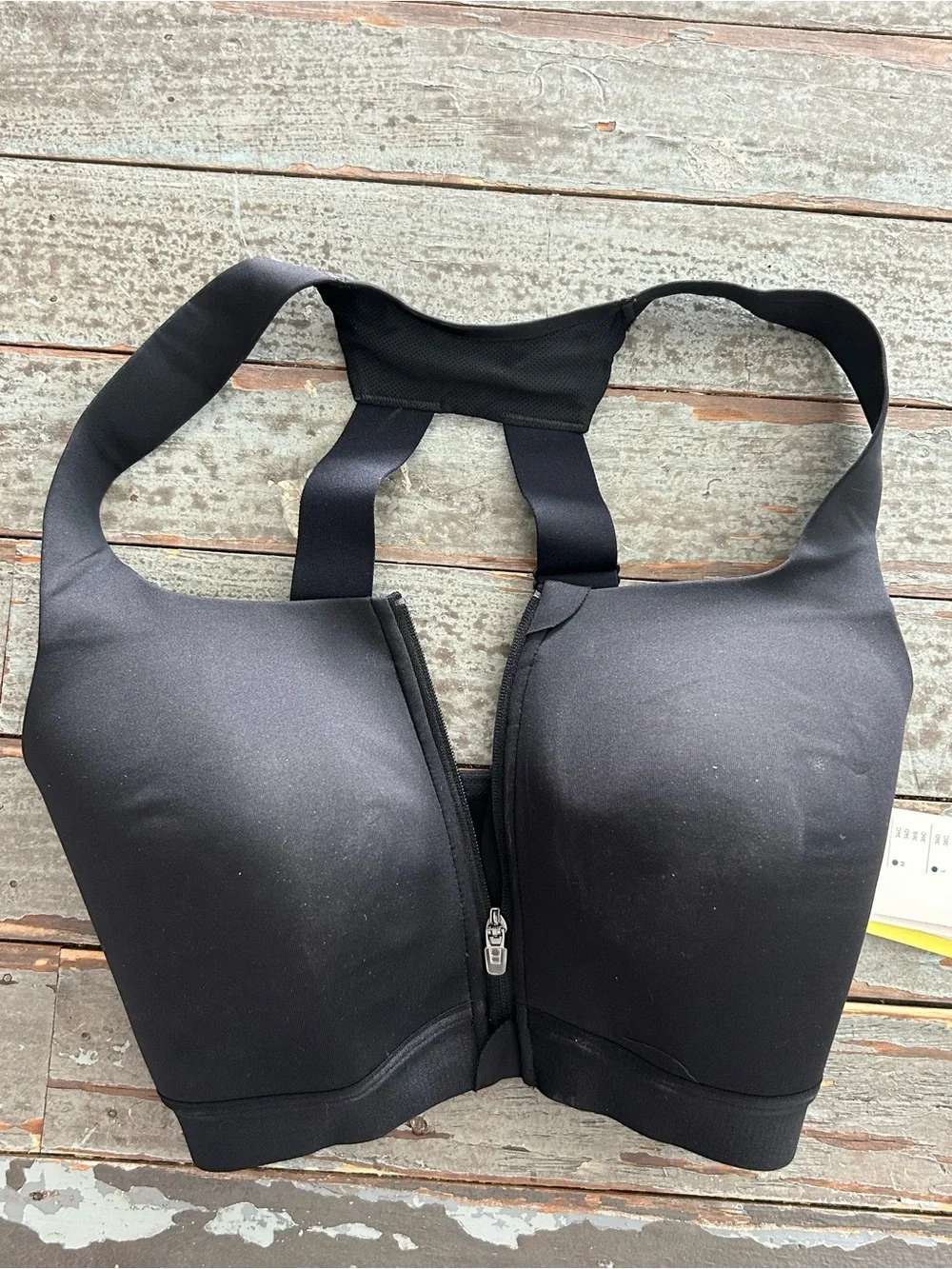 NWT All in Motion Sculpt Zip Front High Support Sports Bra Black 34DD 🖤